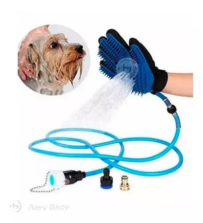 guante con manguera para perros