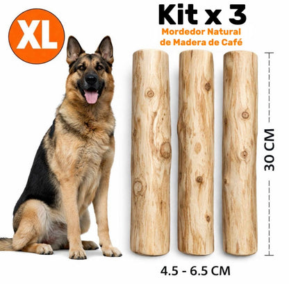 Mordedor Madera de Café para Perros X3un