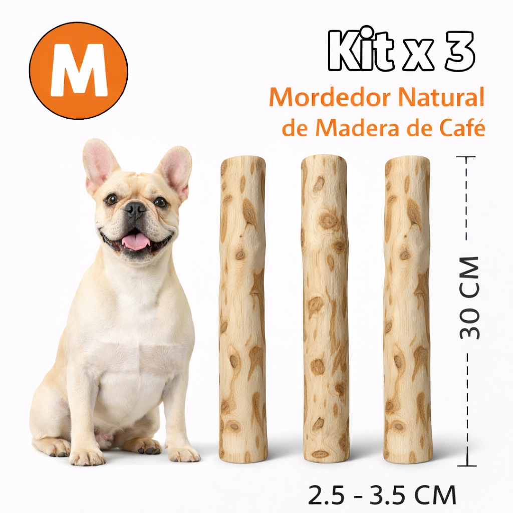 Mordedor Madera de Café para Perros X3un