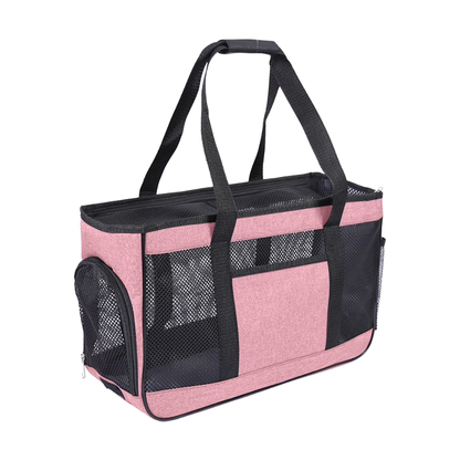 Maleta Transporte Mascotas Plegable Rosa